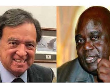 Bill Richardson (à gauche), ambassadeur américain à l’ONU et L.D. Kabila (à droite)| Photomontage : ©JM/AEM